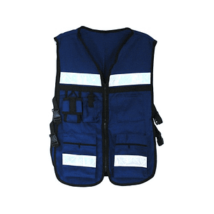 CHALECO CON BOLSAS Y REF AZUL OSCURO