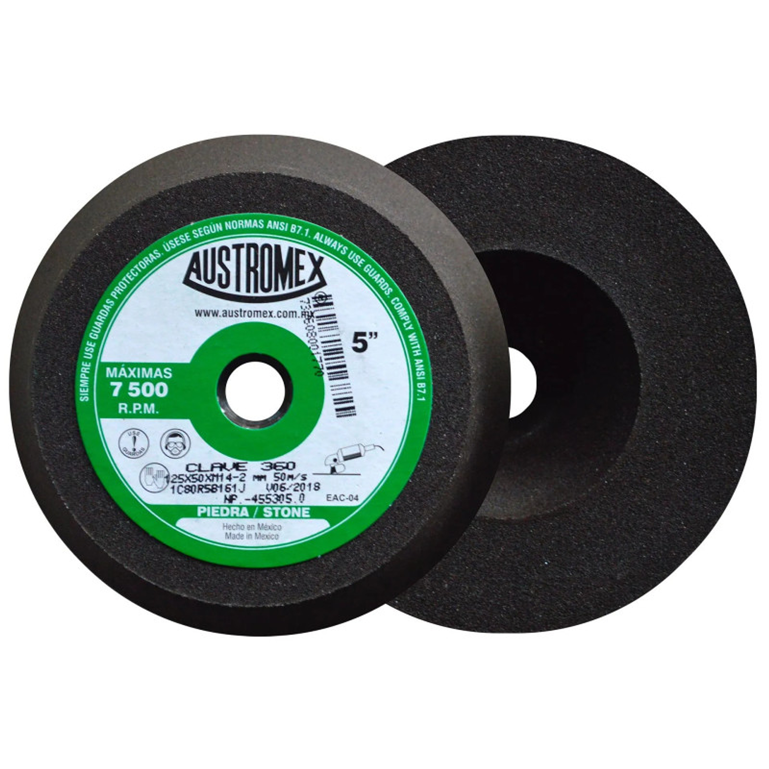 COPA ABRASIVA DE 125 X 50 X M14 2 PARA DEJAR UN ACABADO FINO EN MÁRMOL, GRANITO, TERRAZO, CONCRETO, LADRILLO, FUNDICIÓN DE ALUMINIO, BRONCE, ETC. 1