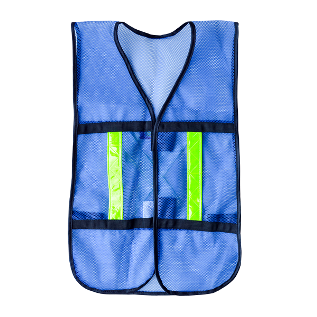 CHALECO DE MALLA AZUL C/REFLEJANTES 1