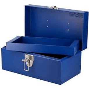 Caja portaherramientas metálica color azul 11