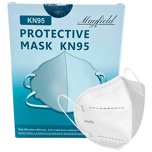 CUBREBOCA KN95 BLANCO DISPENSER C/10 PZS MCA MAYFIELD