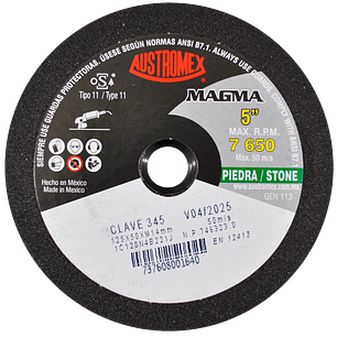 COPA ABRASIVA DE 125 X 50 X M14 2 PARA DESBASTE DE MÁRMOL, GRANITO, TERRAZO, CONCRETO, LADRILLO, FUNDICIÓN DE ALUMINIO, ETC.