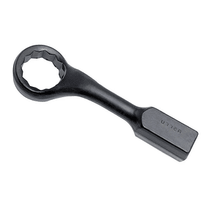 Llave de golpe acodada fosfatizada en pulgadas, 12 puntas, 1 1/4