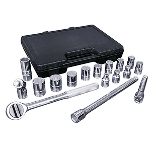 Juego de dados y accesorios cuadro de 1/2