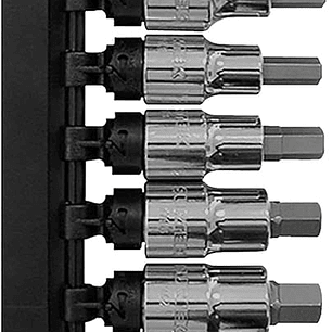 Juego de dados con punta hexagonal cuadro de 1/2