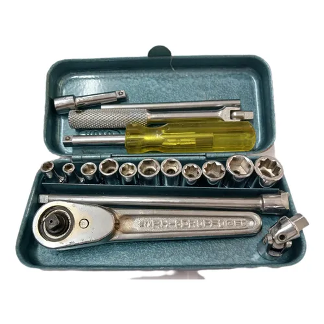 JUEGO DE AUTOCLE ENTRADA 1/4 19 PIEZAS 1