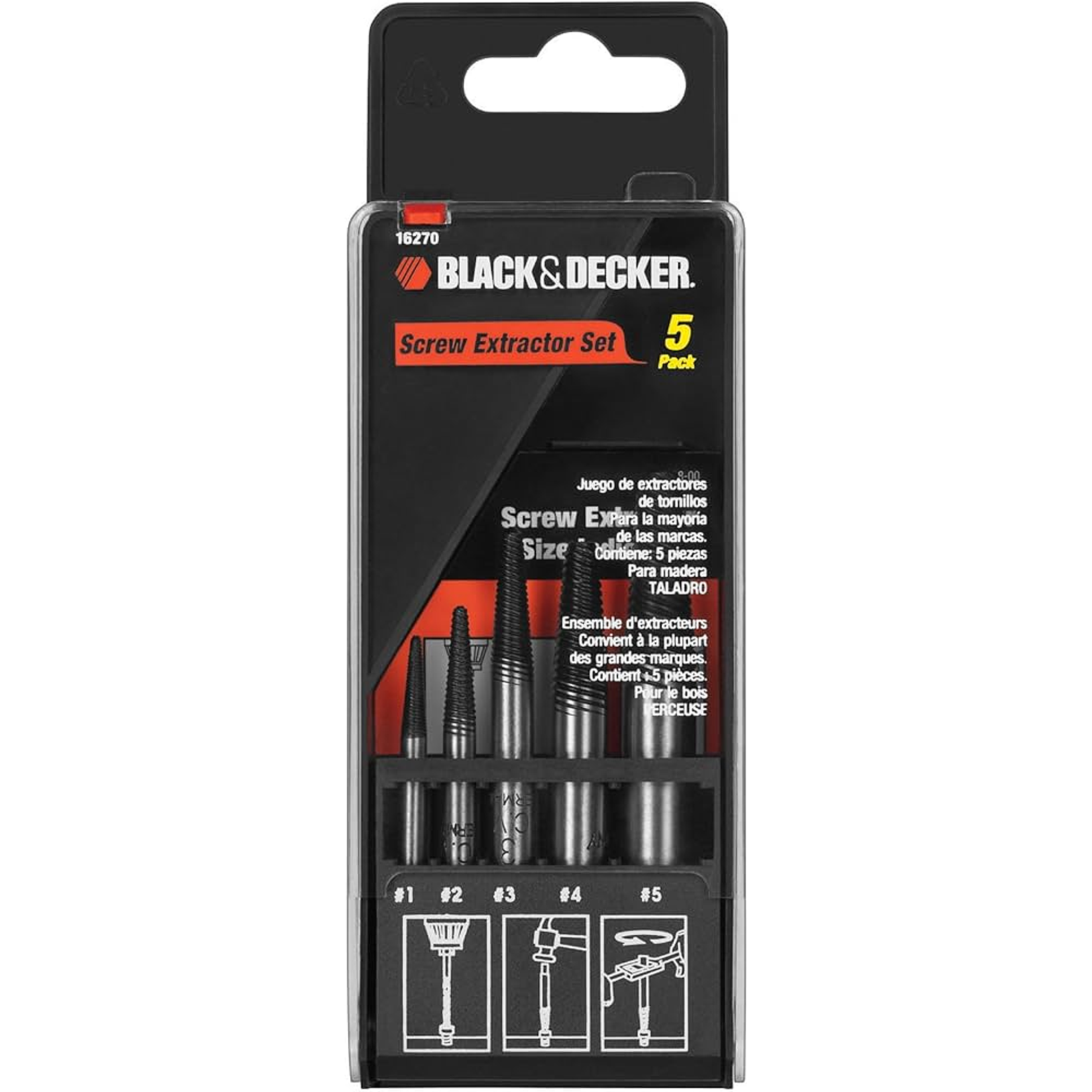 JUEGO DE GUIAS PARA TORNILLOS 5 PIEZAS 1