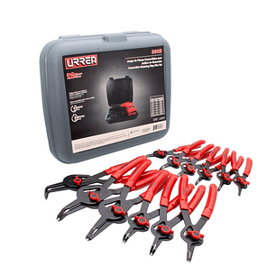 Juego de pinzas para anillos de retención convertibles con mariposa, 12 piezas