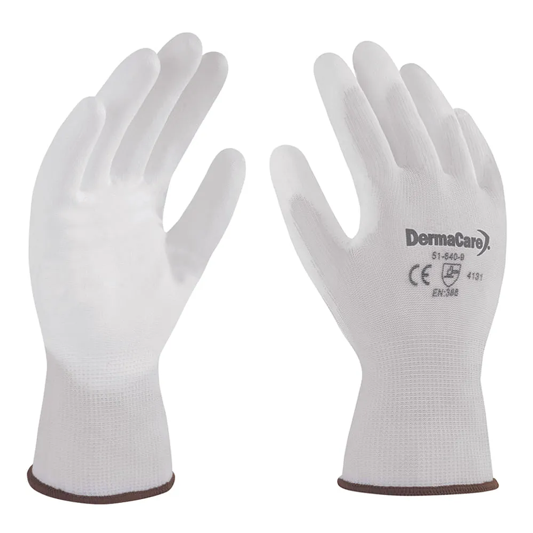 GUANTE NYLON C/POLIURETANO BLANCO #8 1