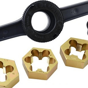 Juego de tarraja para tubo de PVC de 1/2