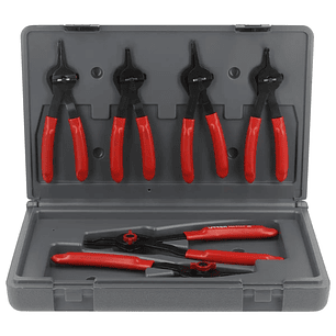 Juego de pinzas para anillos de retención convertibles con mariposa, 6 piezas