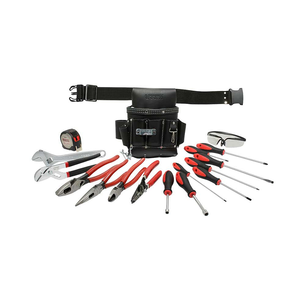 Juego combinado de herramientas para electricista en portaherramientas, 17 piezas 1