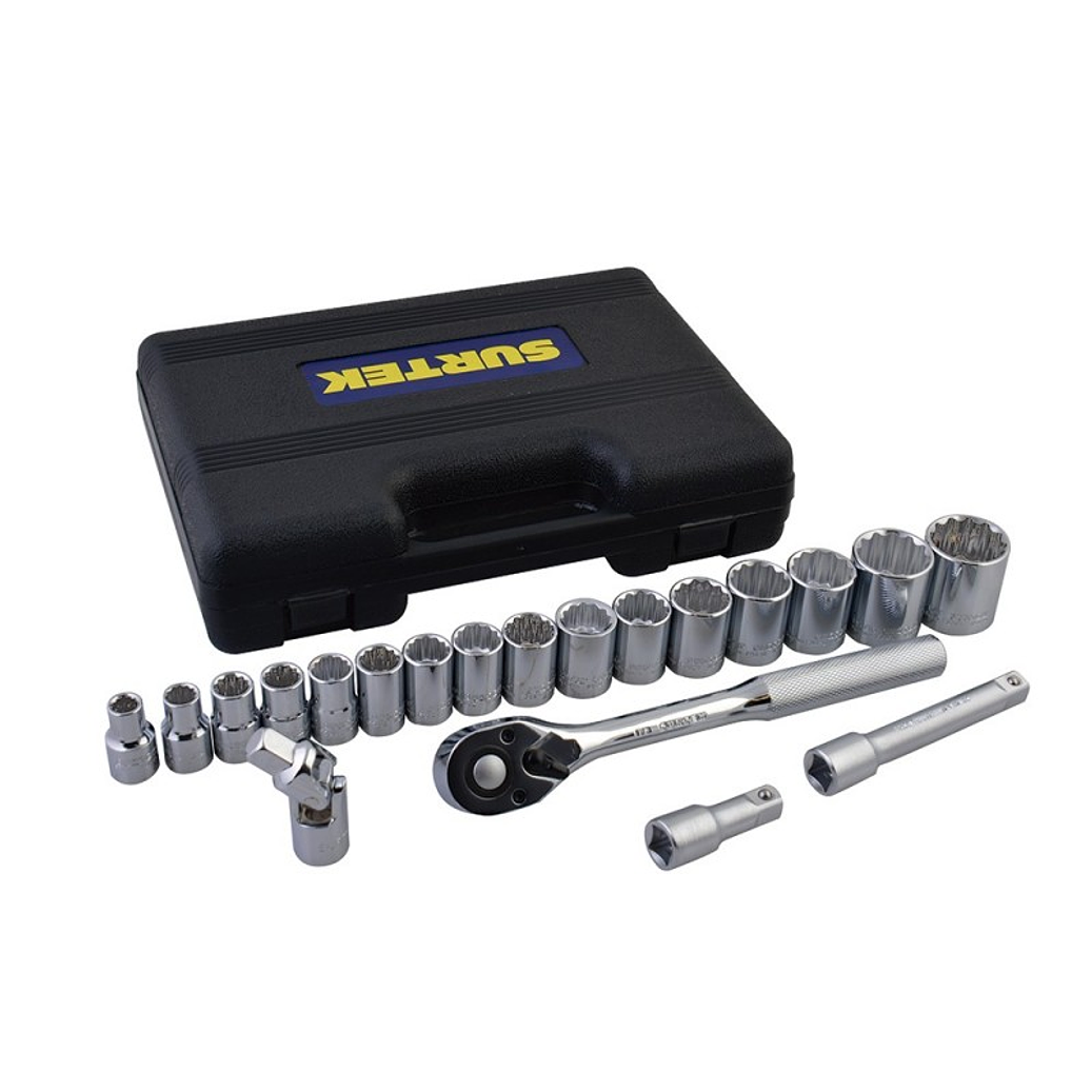 Juego de dados y accesorios cuadro de 1/2