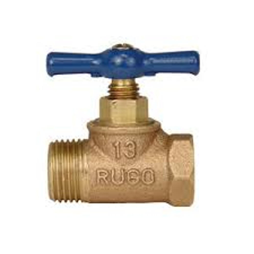 LLAVE DE PASO ESTOPERO SIN PULIR 1/2 1