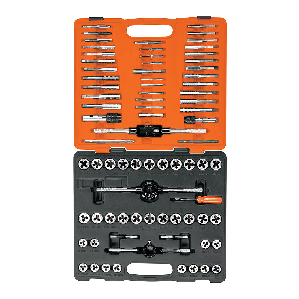 JUEGO DE MACHUELOS Y TARRAJAS 76 PIEZAS 1