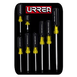 Juego de destornilladores con mango cushion grip, combinados, 8 piezas