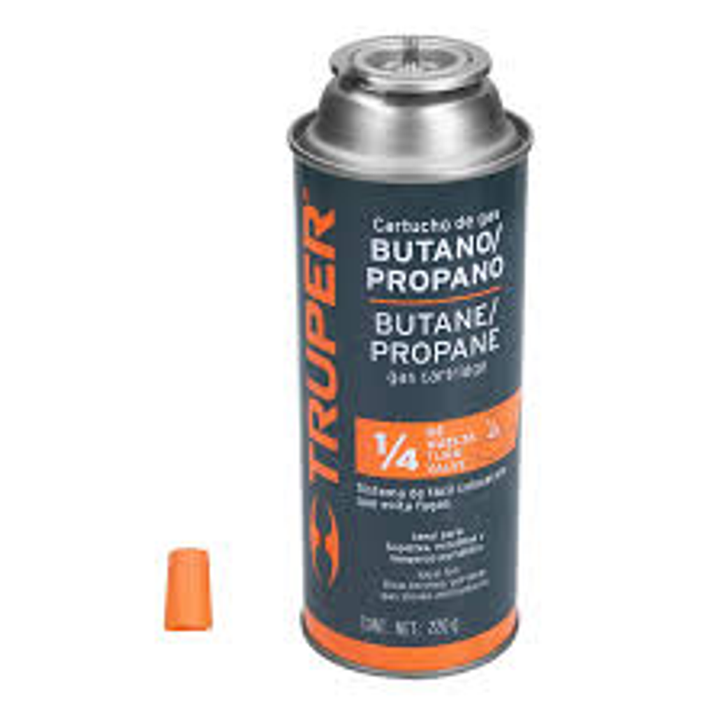 GAS BUTANO PARA SOPLETE  220 GR ENTRADA 1/4 1