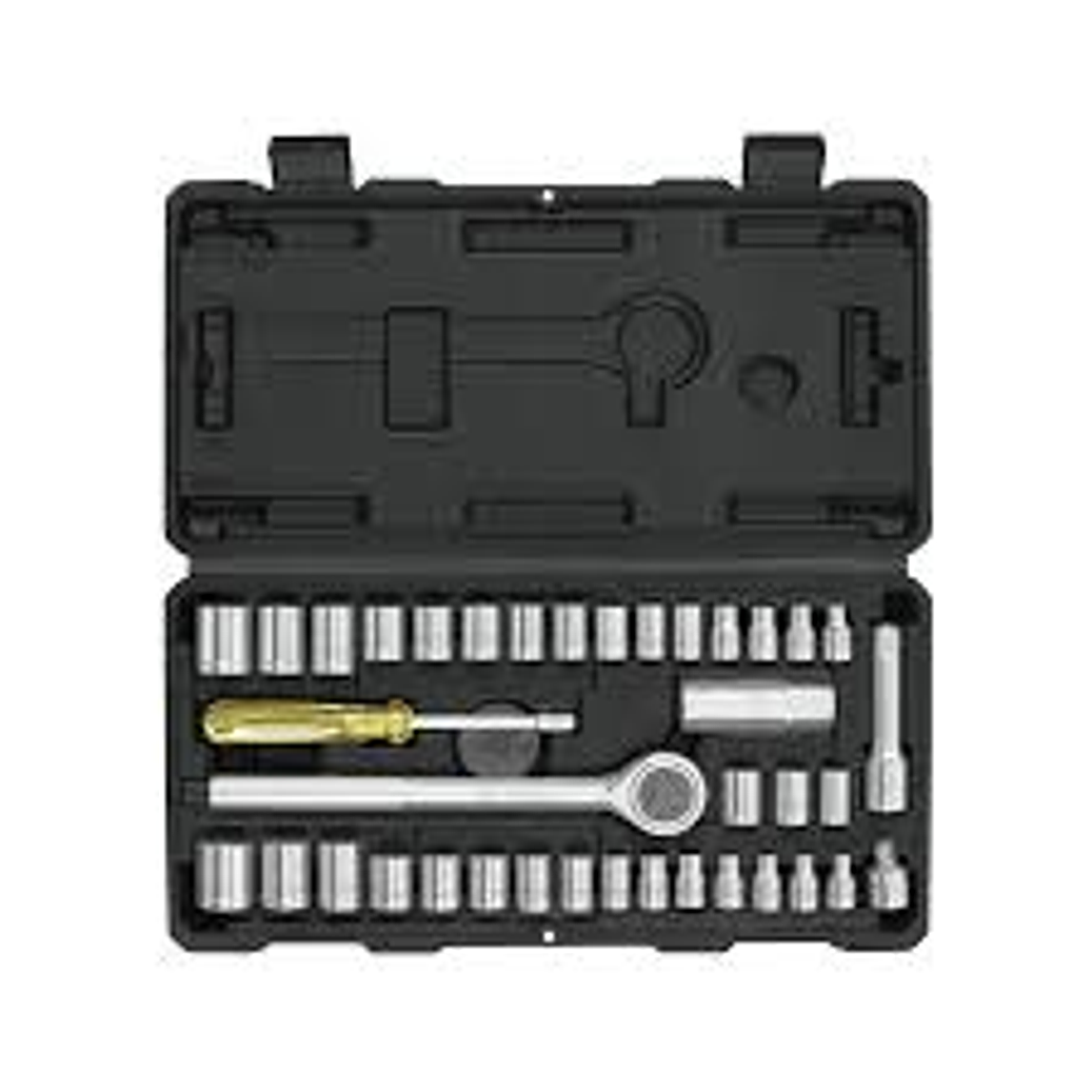 JUEGO DE HERRAMIENTAS PARA MECANICA 39 PZAS 1