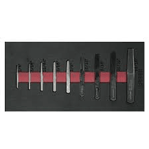Juego de extractores rectos para tubo, 9 piezas