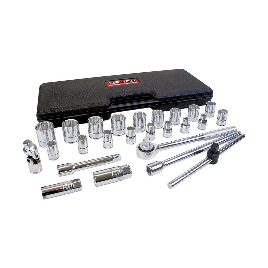 Juego de dados y accesorios cuadro de 1/2