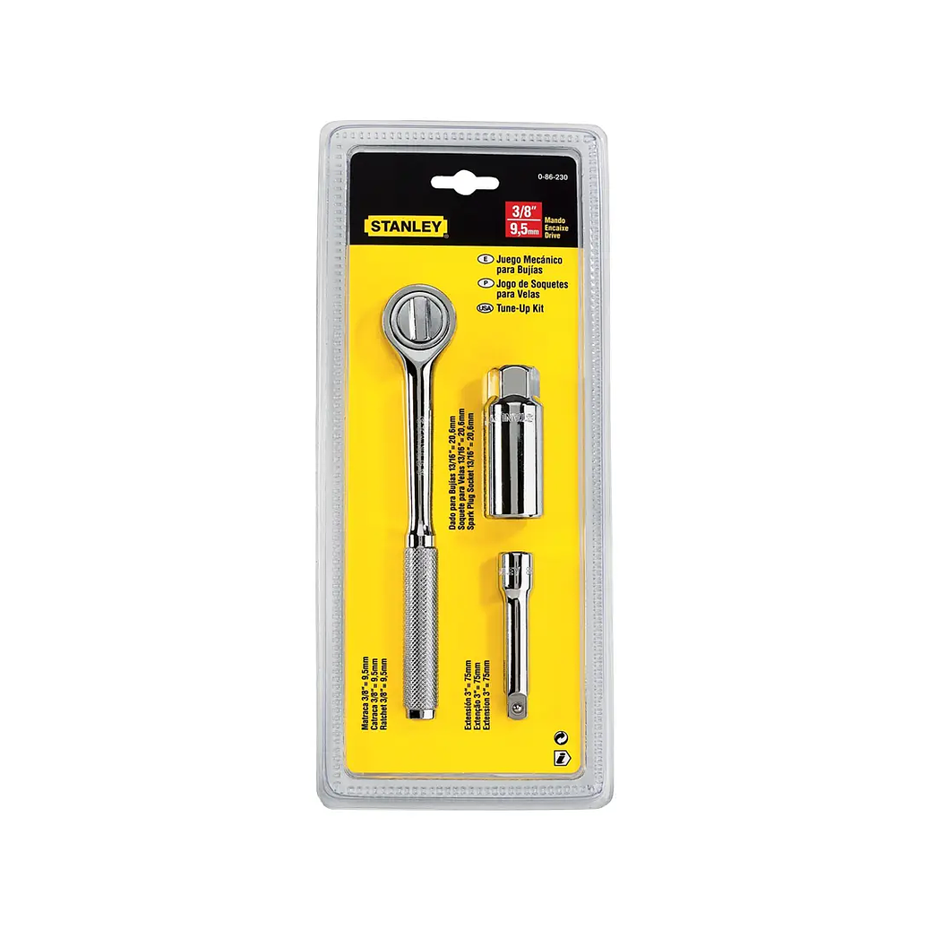 JUEGO DE MECANICO PARA BUJIAS ENTRADA 3/8 DE 13/16 1