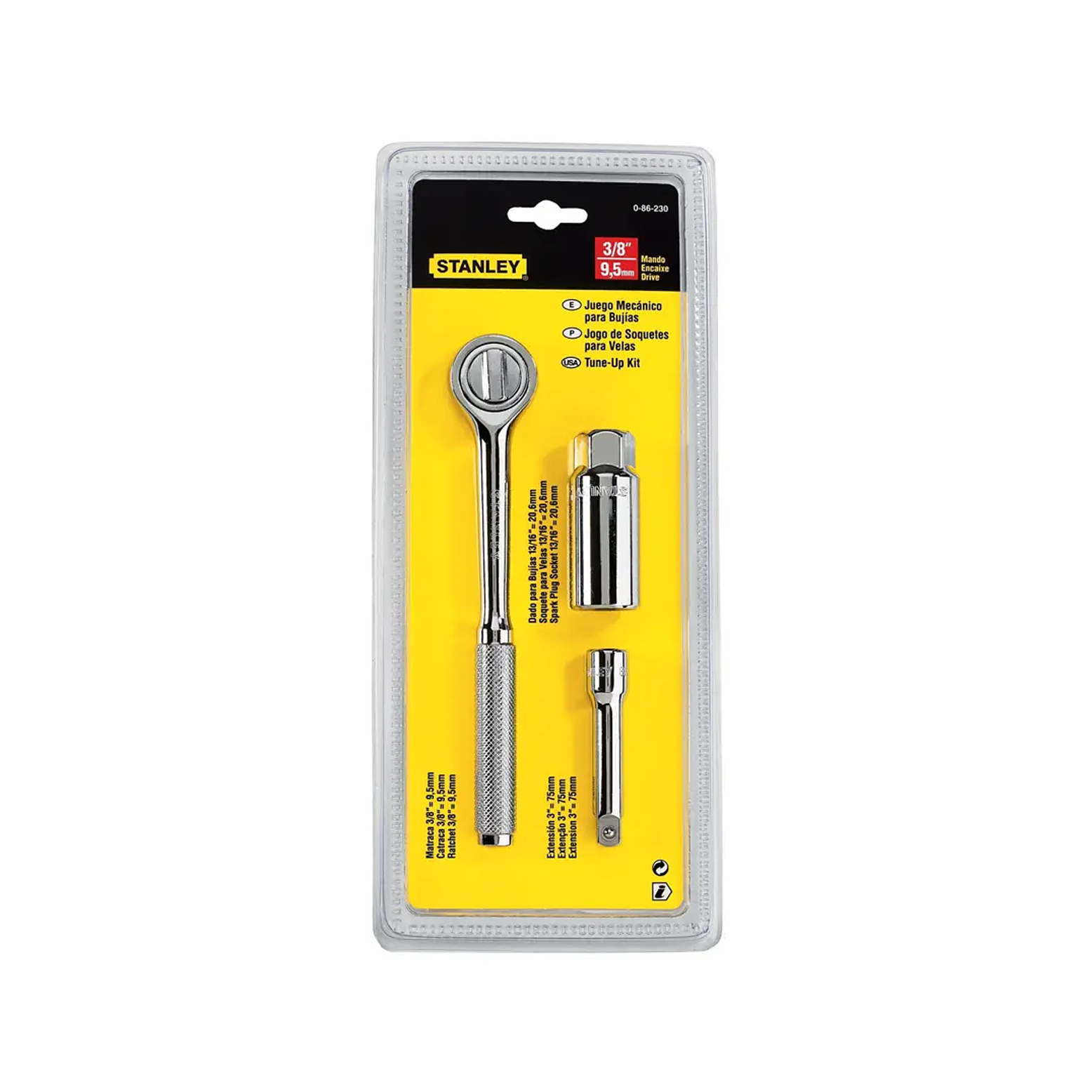 JUEGO DE MECANICO PARA BUJIAS ENTRADA 3/8 DE 13/16 1