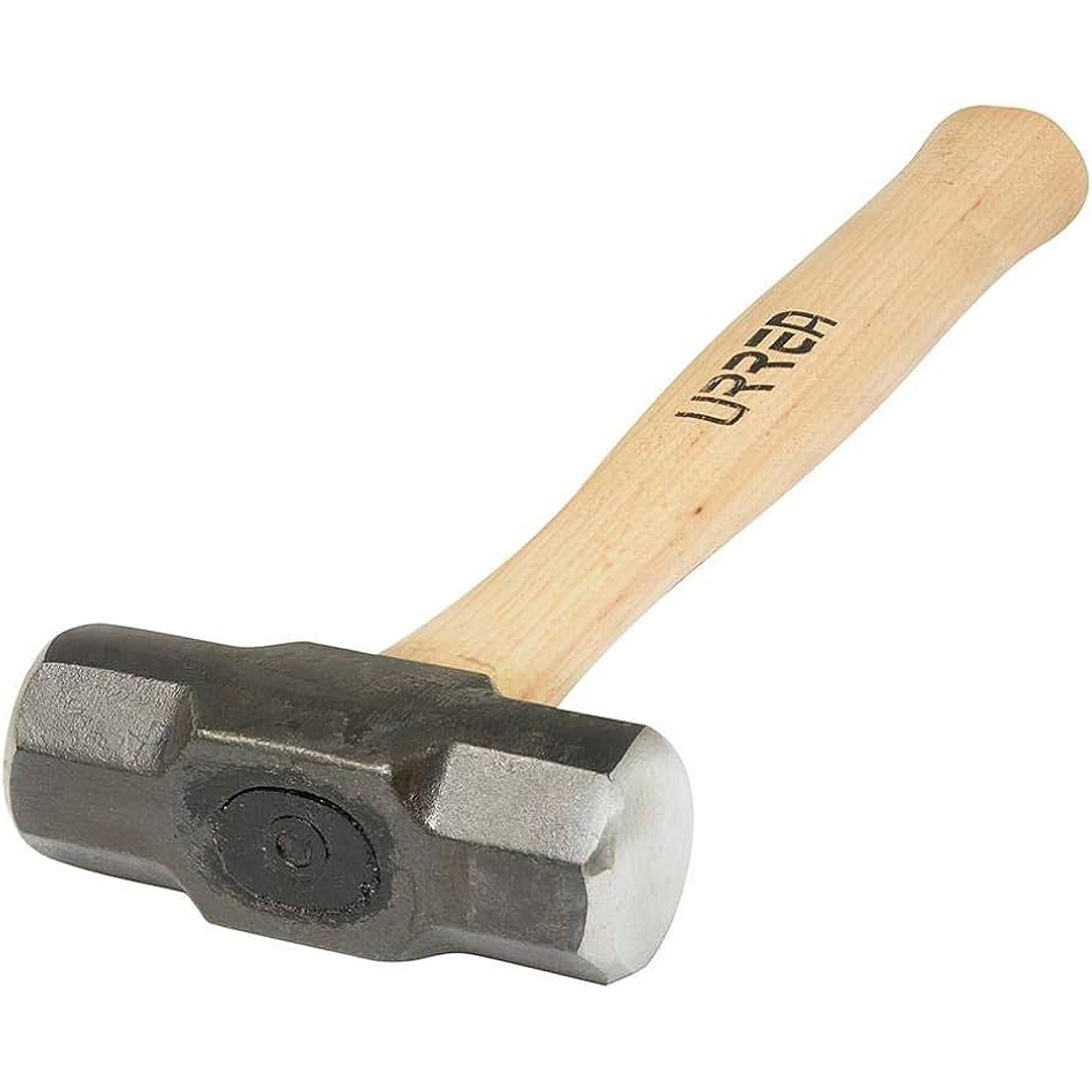 Marro octagonal cabeza maquinada con mango de madera de 16