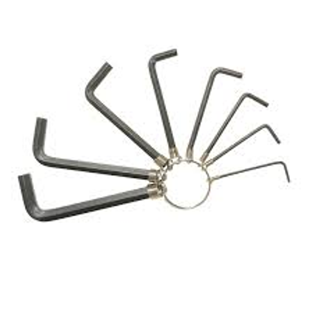 JUEGO DE LLAVES ESTADAR HEXAGONALES EN ARGOLLA 8 PIEZAS 1