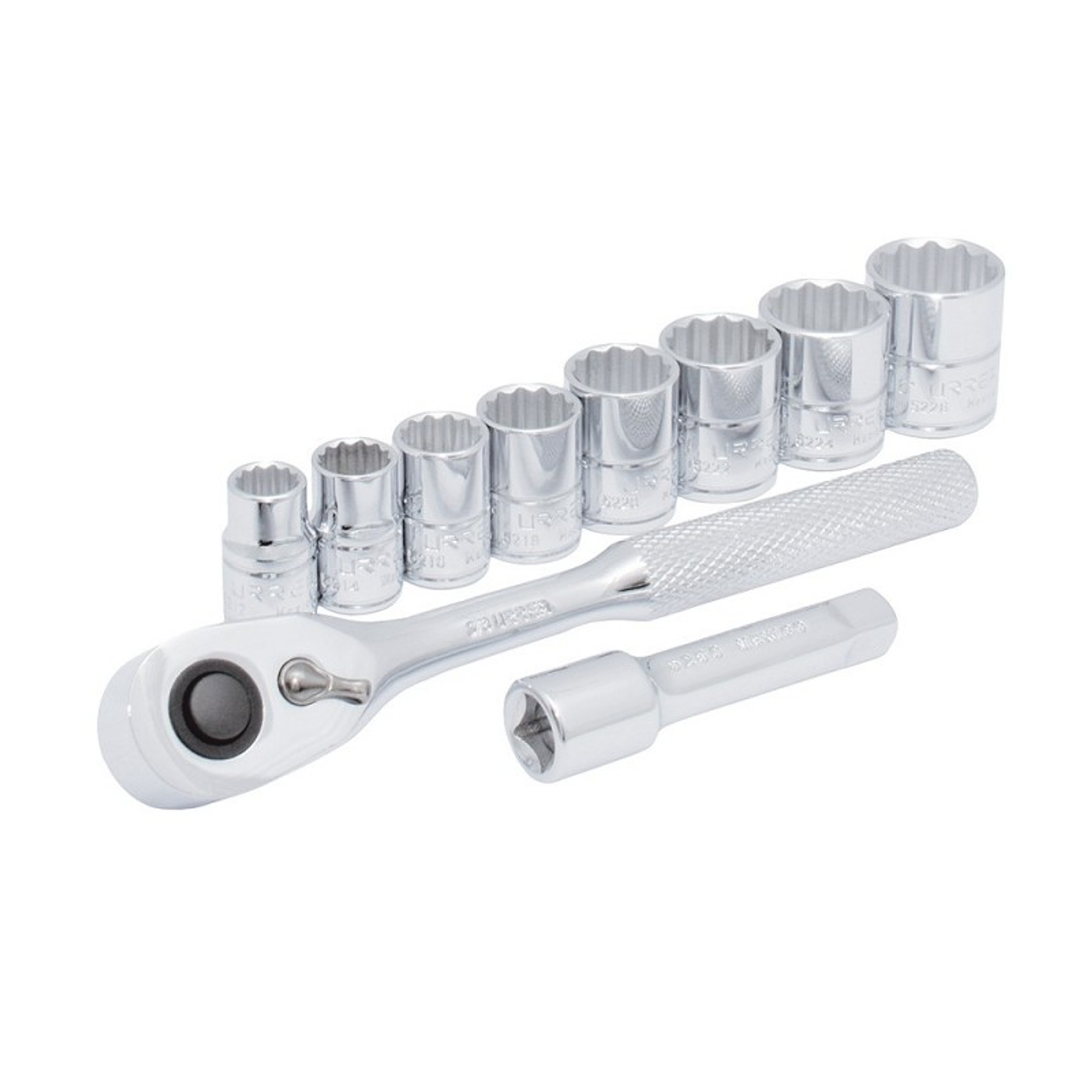 Juego de dados y accesorios cuadro de 3/8