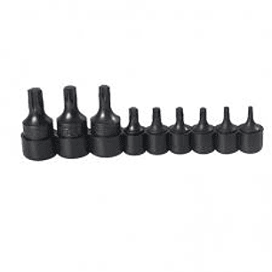 Juego de dados con punta torx cuadro de 1/4