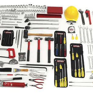 Juego intermedio industrial combinado 186 piezas, sin gabinete