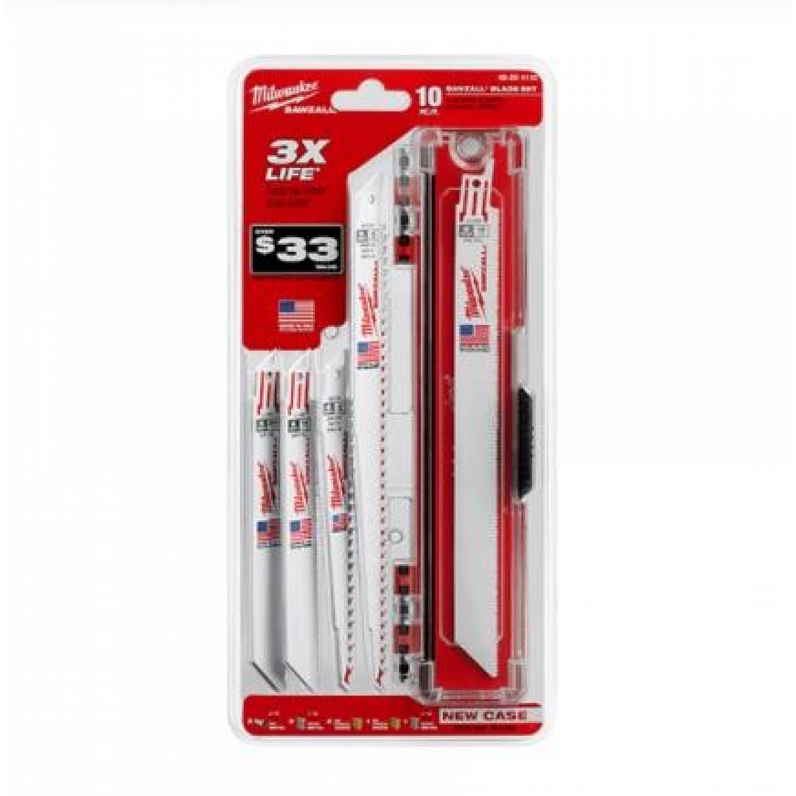 JUEGO DE HOJAS ESTÁNDAR PARA MADERA Y METAL SAWZALL DE 10 PIEZAS 1