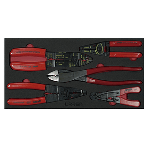 Juego de pinzas pela cable, 5 piezas