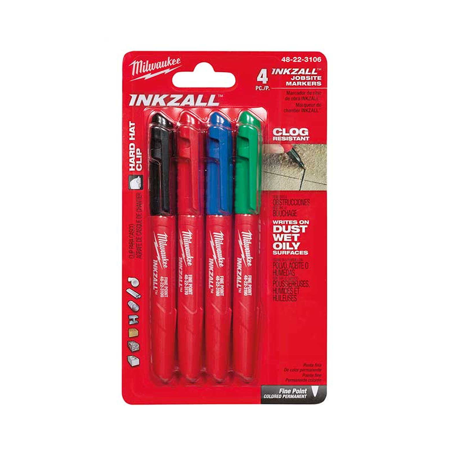 Marcadores de colores de punta fina 4pzas 1