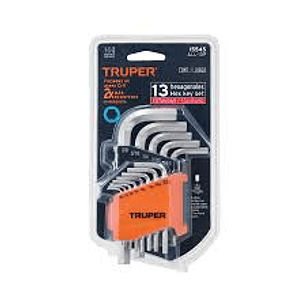 JUEGO DE LLAVES HEXAGONALE CON ORGANIZADOR PLASTICO 1.2  10 MM 13 PIEZAS