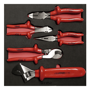 Juego de pinzas y llave ajustable 1000 V, 5 piezas