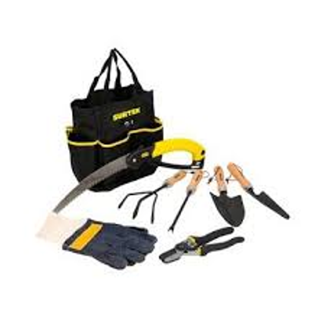 Juego combinado de herramienta para jardinería, 8 piezas con bolsa 1