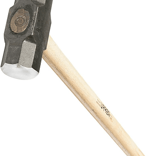 Marro octagonal cabeza maquinada con mango de madera de 36