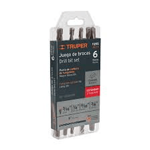 JUEGO DE BROCAS PARA CONCRETO 6 PZAS