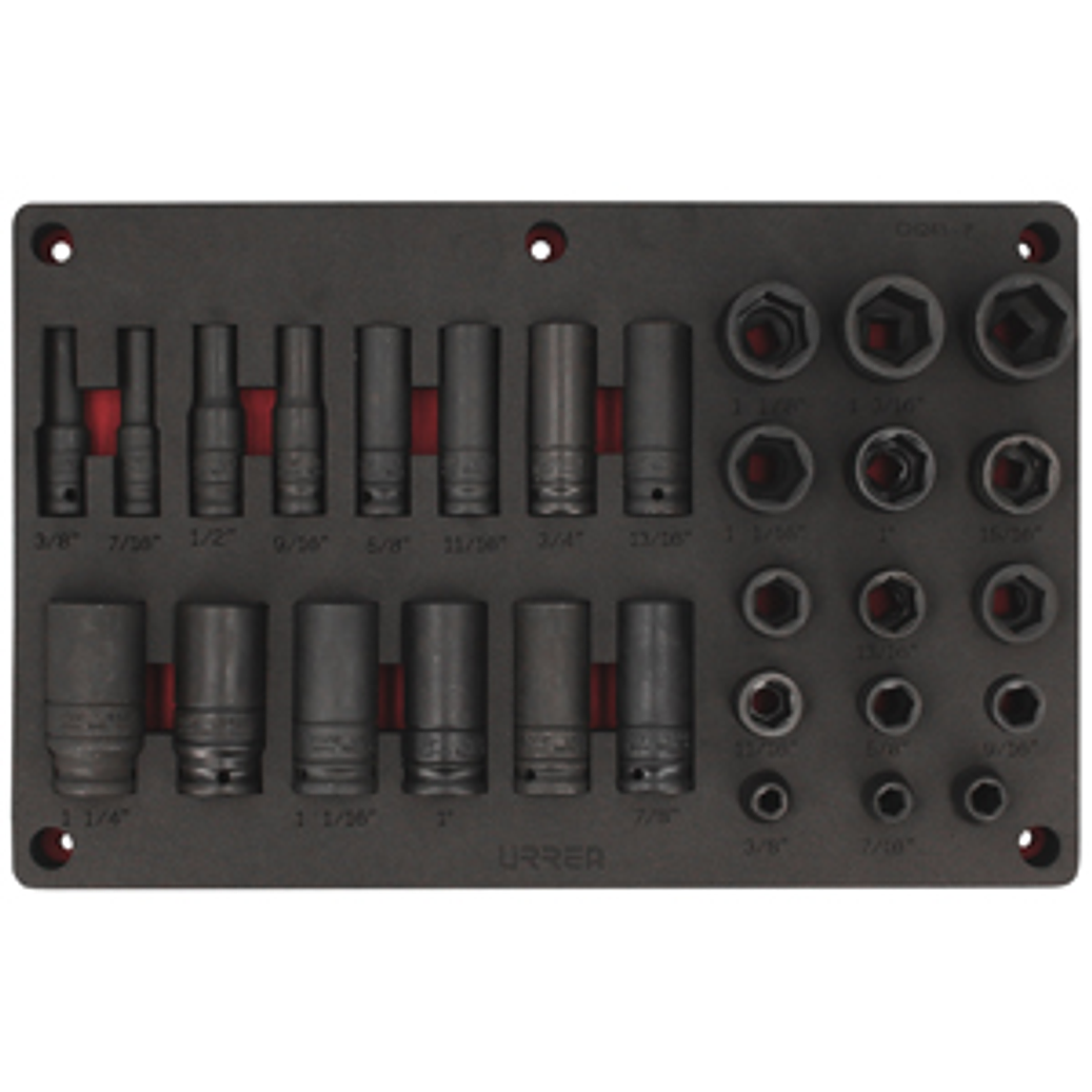 Juego de dados en pulgadas cuadro de 1/2