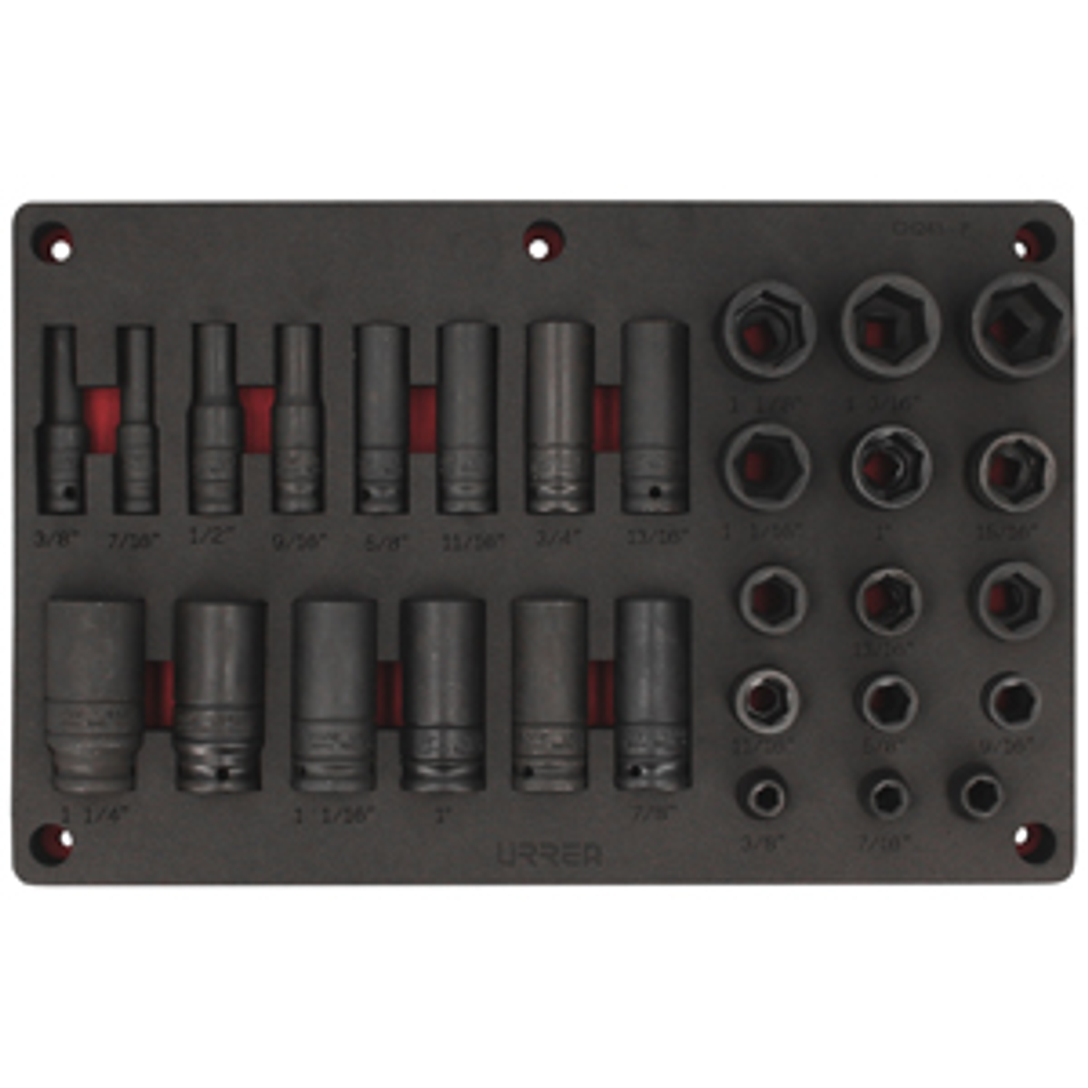 Juego de dados en pulgadas cuadro de 1/2