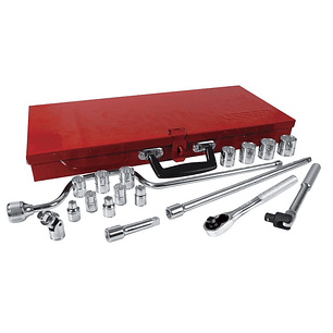 Juego de dados y accesorios cuadro de 3/8