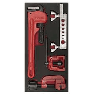 Juego combinado de herramienta para manejo de tubo, 3 piezas