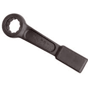 Llave de golpe plana fosfatizada en pulgadas, 12 puntas, 3 1/2