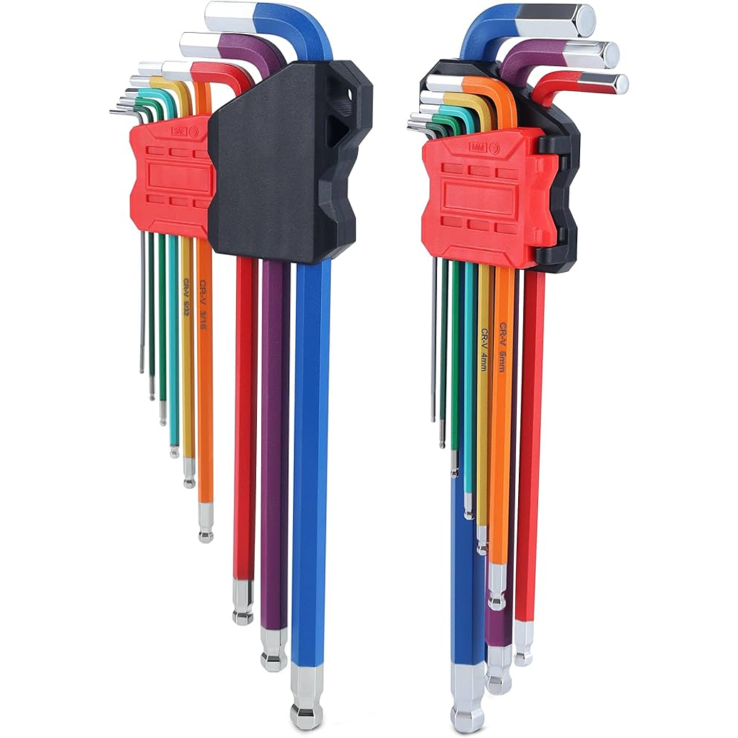 JUEGO DE LLAVES HEXAGONALES .028 A 5/8 18 PIEZAS 1