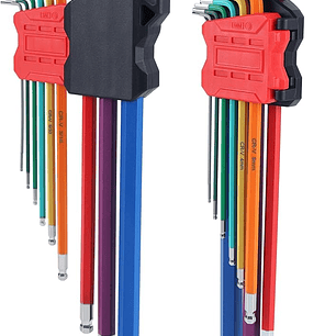 JUEGO DE LLAVES HEXAGONALES .028 A 5/8 18 PIEZAS