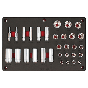 Juego de dados en pulgadas cuadro de 1/2