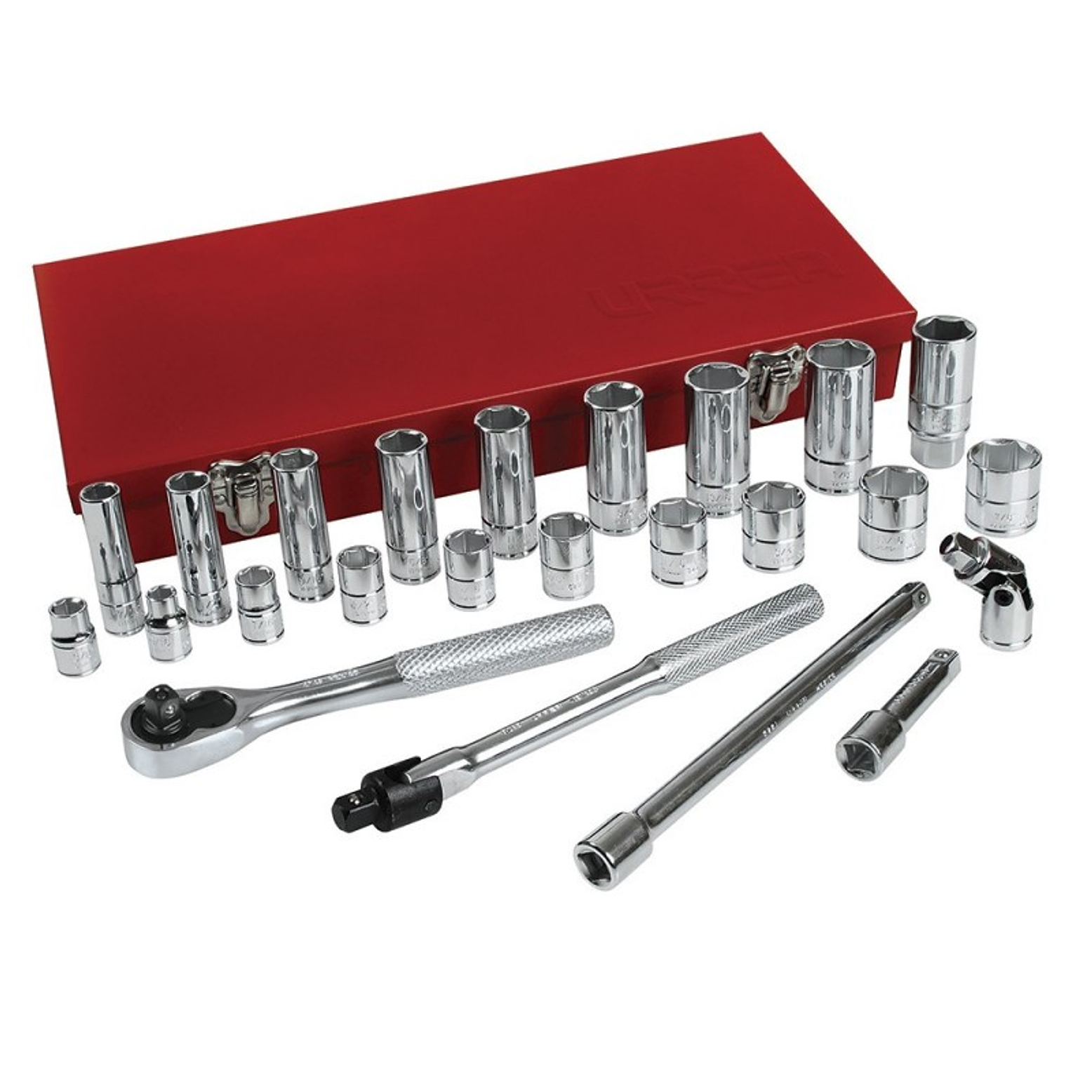 Juego de dados y accesorios cuadro de 3/8