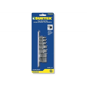 Juego de dados con punta torx hembra cuadro de 1/4