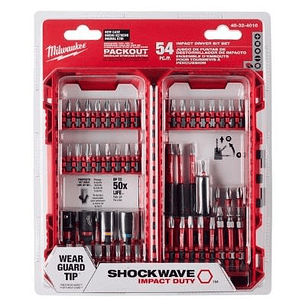 JUEGO DE BROCAS PARA DESTORNILLADOR SHOCKWAVE IMPACT DUTY DE 54 PIEZAS MILWAUKEE 48 32 4010